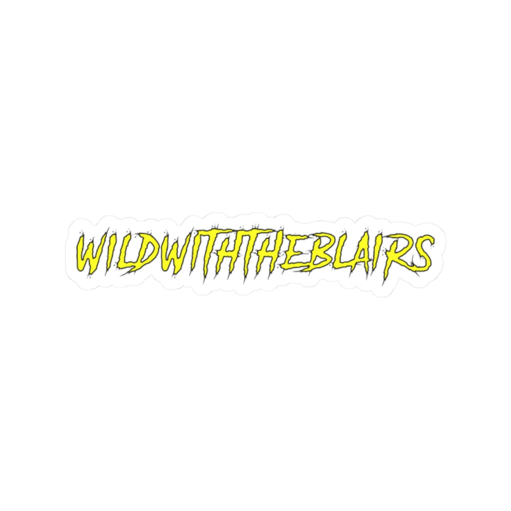 WildWitaTheBlairs Graphic Sticker — Yellow Drip Logo Kiss-Cut Sticker