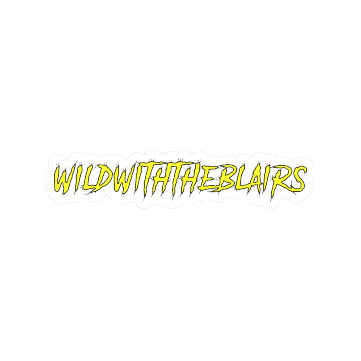 WildWitaTheBlairs Graphic Sticker — Yellow Drip Logo Kiss-Cut Sticker