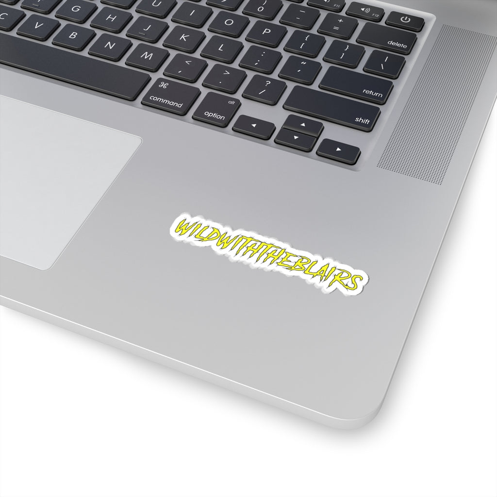 WildWitaTheBlairs Graphic Sticker — Yellow Drip Logo Kiss-Cut Sticker