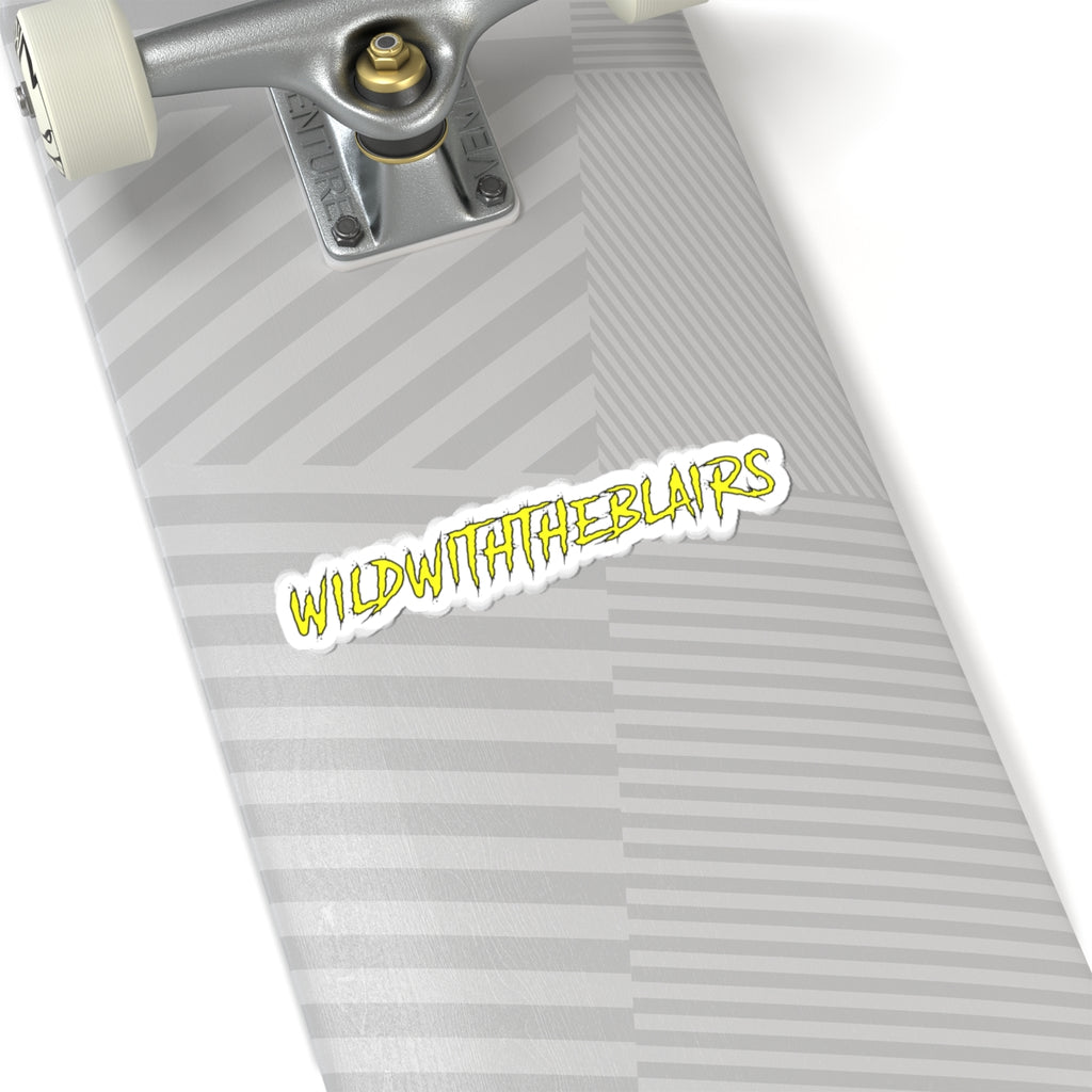 WildWitaTheBlairs Graphic Sticker — Yellow Drip Logo Kiss-Cut Sticker