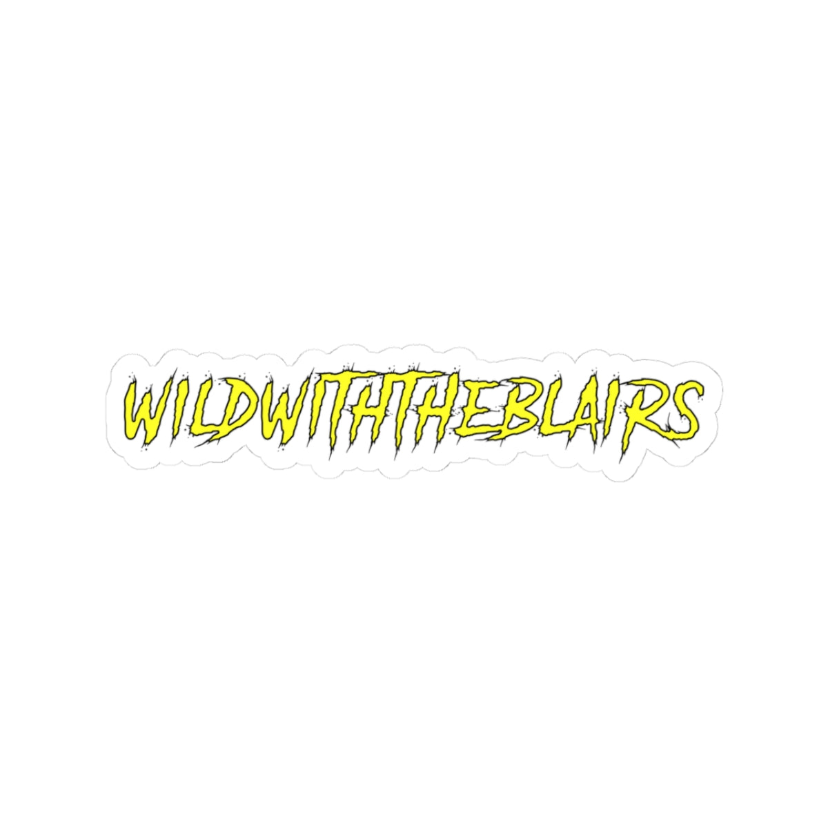 WildWitaTheBlairs Graphic Sticker — Yellow Drip Logo Kiss-Cut Sticker