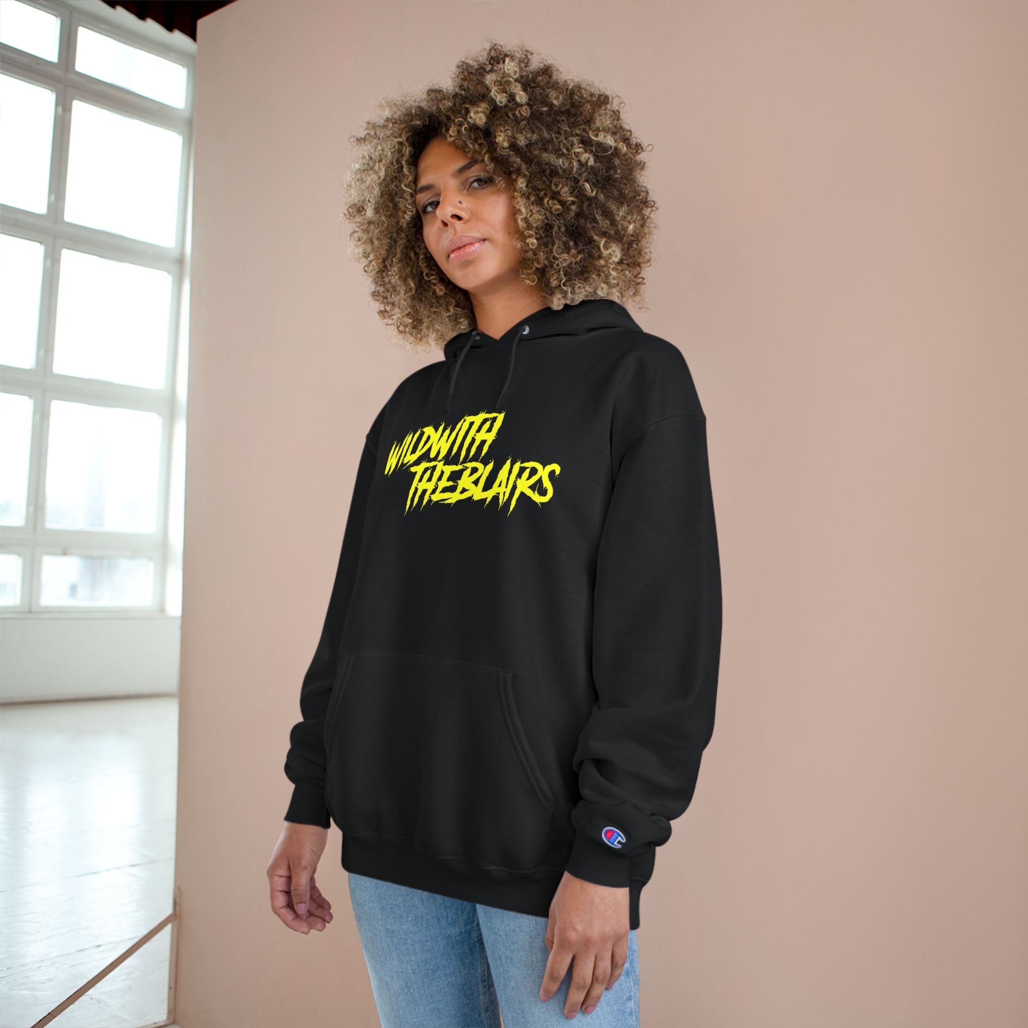 Hoodie - Wild With The Blairs Yellow Logo Champion Hoodie