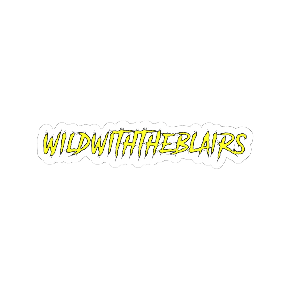 WildWitaTheBlairs Graphic Sticker — Yellow Drip Logo Kiss-Cut Sticker