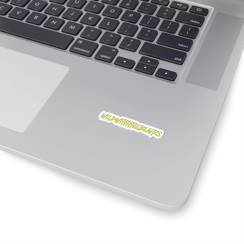 WildWitaTheBlairs Graphic Sticker — Yellow Drip Logo Kiss-Cut Sticker