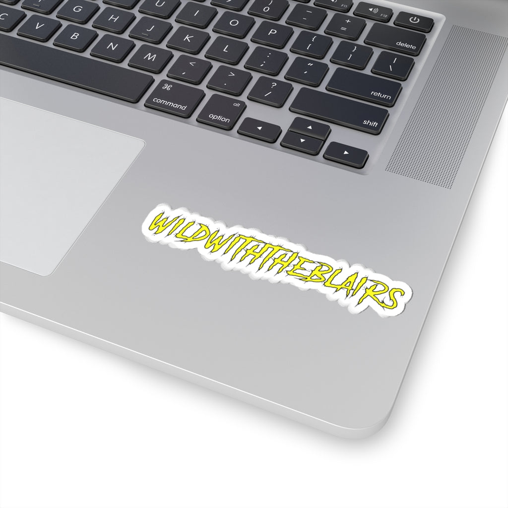 WildWitaTheBlairs Graphic Sticker — Yellow Drip Logo Kiss-Cut Sticker